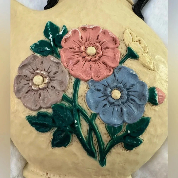 Cottagecore Floral Tea Kettle Hanging Wall Decor Country Farmhouse 90’s Flowers - Picture 2 of 8